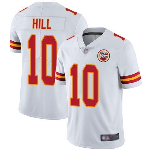 Youth Kansas City Chiefs 10 Hill Tyreek White Vapor Untouchable Limited Player Football Nike NFL Jersey